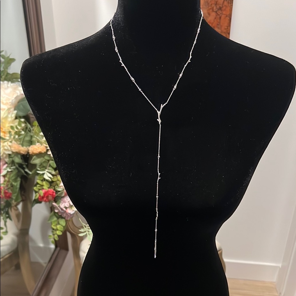 Kendra Scott Yvonne Elegant Silver Lariat Necklace